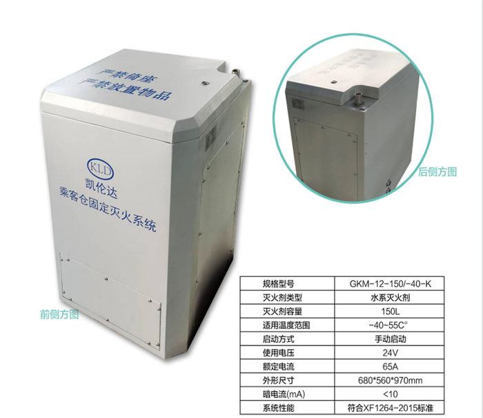 公共汽車客艙固定滅火系統(tǒng)